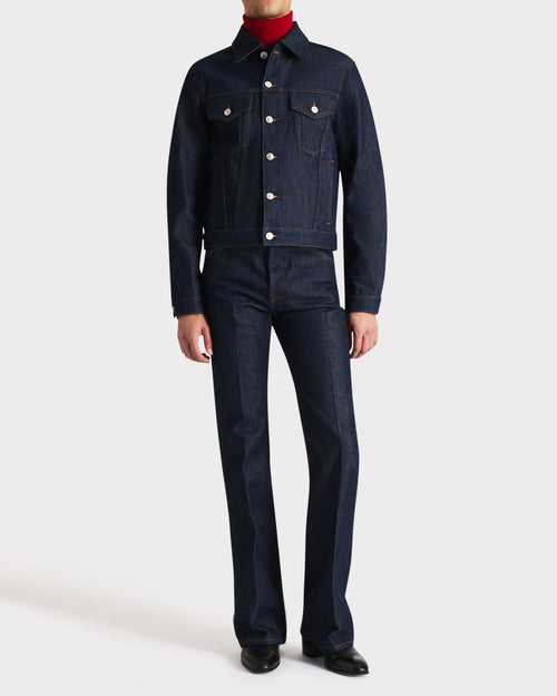 VESTE TRUCKER EN DENIM DE COTON - INDIGO - Husbands Paris - 7