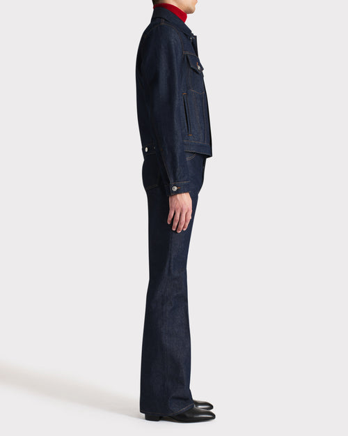 VESTE TRUCKER EN DENIM DE COTON - INDIGO - Husbands Paris - 3