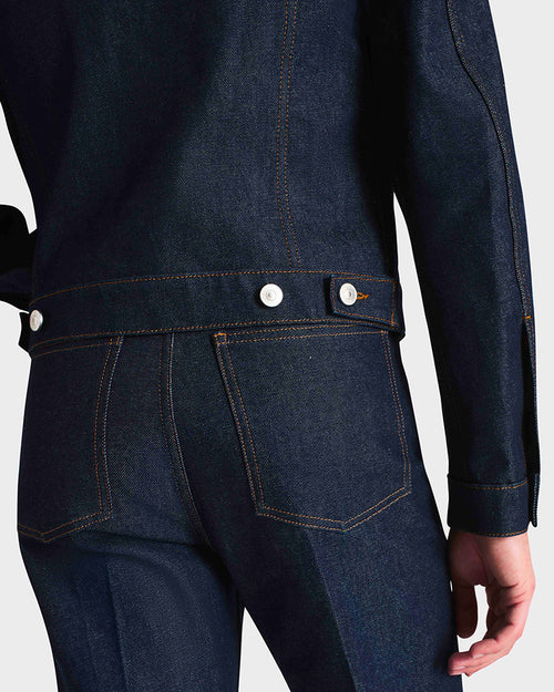 VESTE TRUCKER EN DENIM DE COTON - INDIGO - Husbands Paris - 5