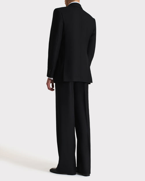DOUBLE-BREASTED SUIT IN WOOL TWILL – BLACK - Husbands Paris - 5
