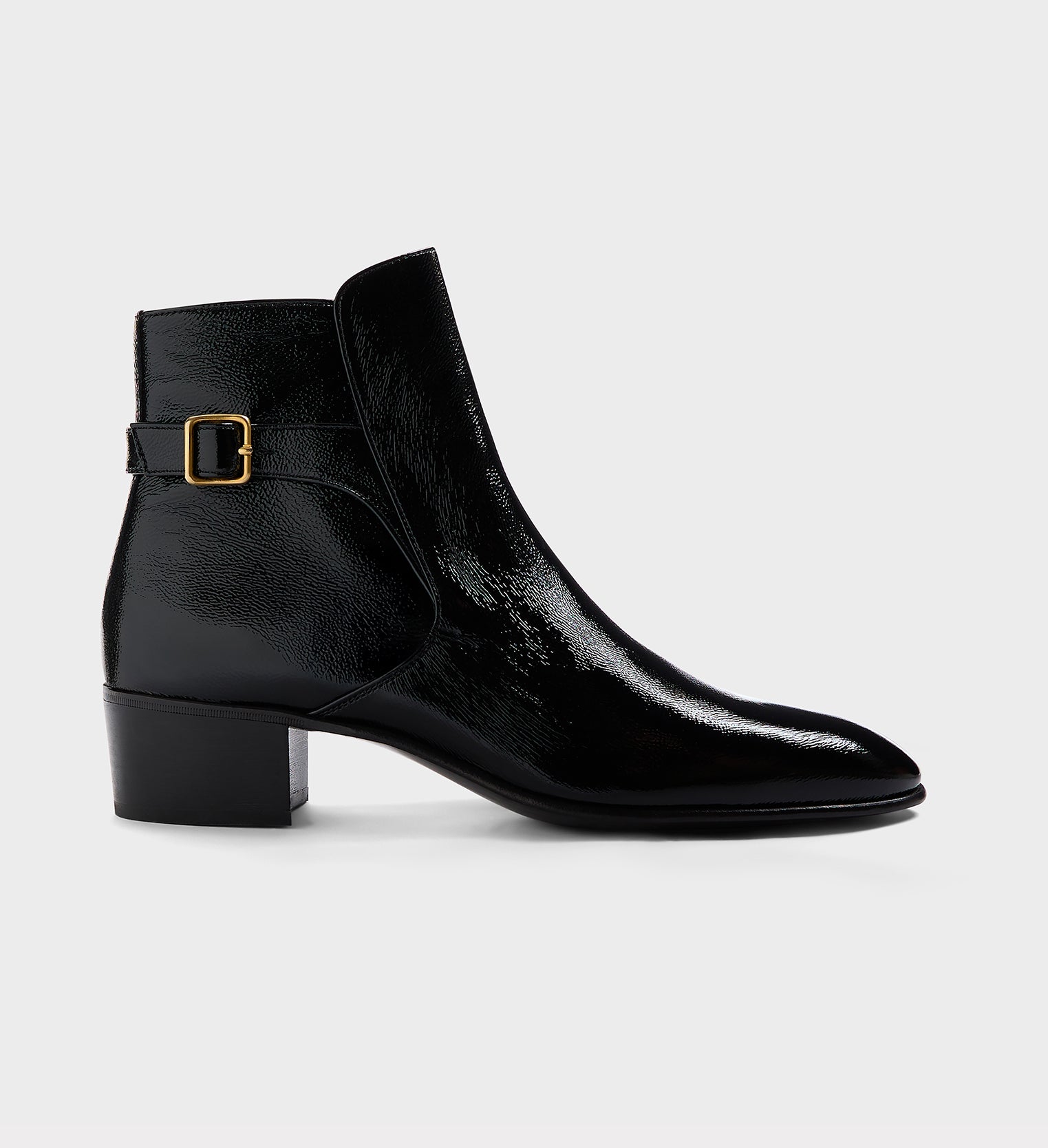 JODHPUR BOOTS IN CRACKLED PATENT LEATHER - BLACK | Husbands Paris JODHPUR BOOTS IN CRACKLED PATENT LEATHER - BLACK | Husbands Paris