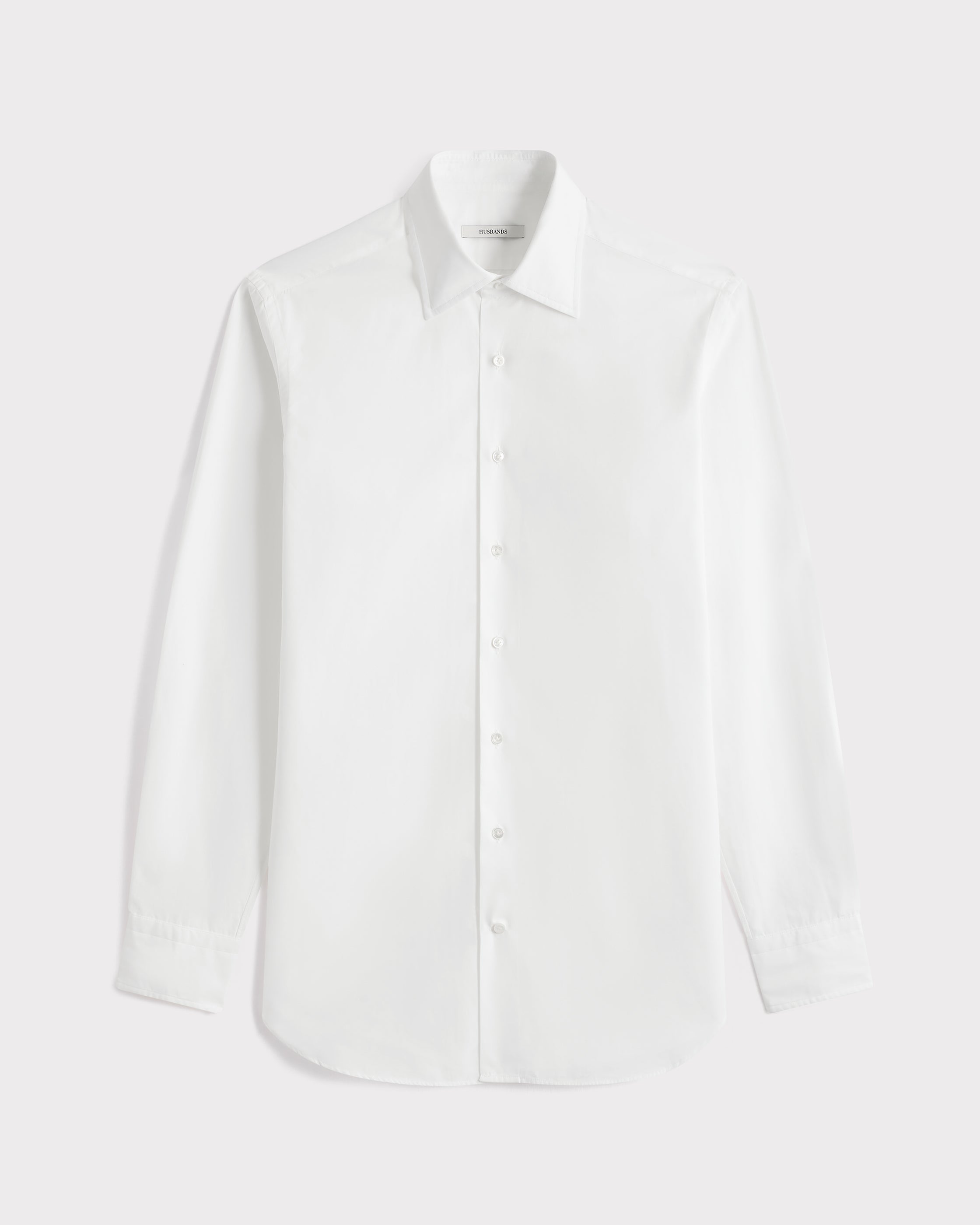 classic white dress shirt CLASSIC COLLAR SHIRT IN POPLIN - WHITE