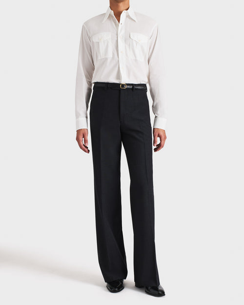 BOY SCOUT SHIRT IN COTTON POPLIN - OFF WHITE - Husbands Paris - 6