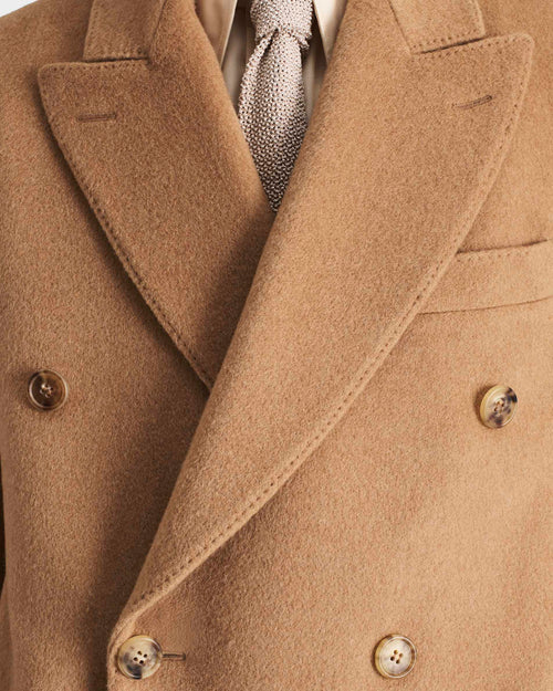 MANTEAU CROISÉ EN POIL DE CHAMEAU - CAMEL - Husbands Paris - 2
