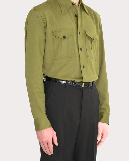 CHEMISE BOY SCOUT EN SERGÉ DE COTON - KAKI - Husbands Paris - 6