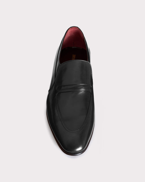 PENNY LOAFERS IN ANILINE KIDSKIN – BLACK - Husbands Paris - 4