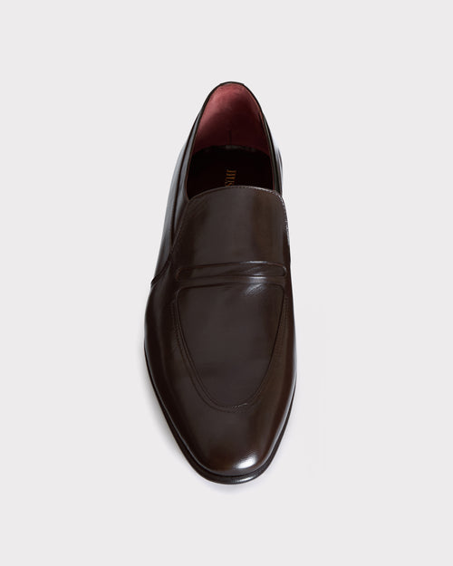 PENNY LOAFERS IN ANILINE KIDSKIN – DARK BROWN - Husbands Paris - 4