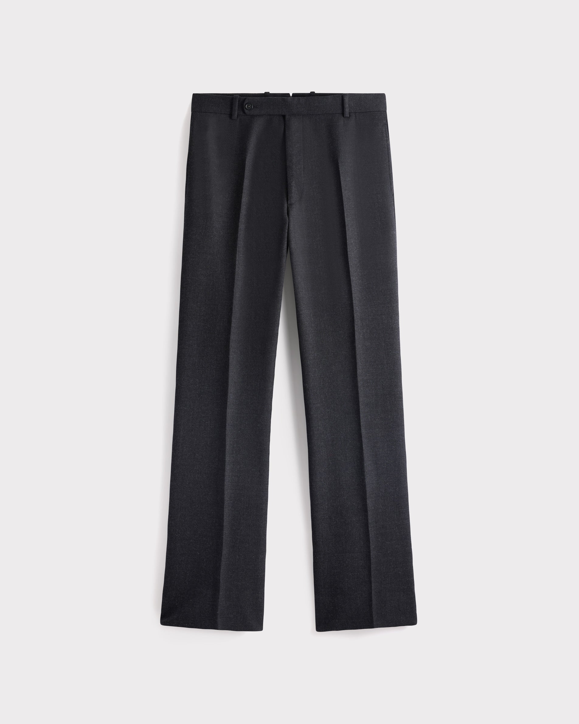 STRAIGHT HIGH-WAISTED TROUSERS IN TWILL - ANTHRACITE | Husbands Paris