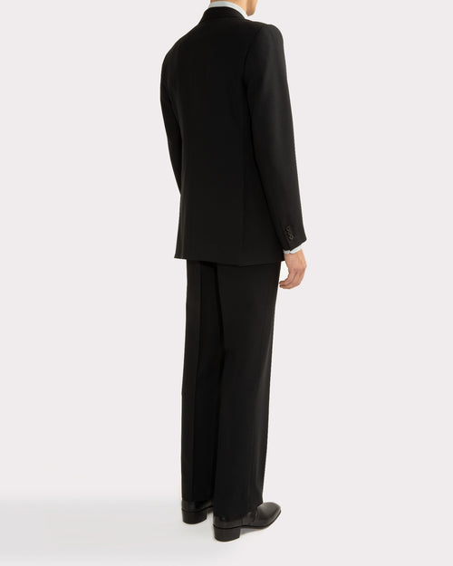 SINGLE-BREASTED SUIT IN WOOL FRESCO - BLACK - Husbands Paris - 7
