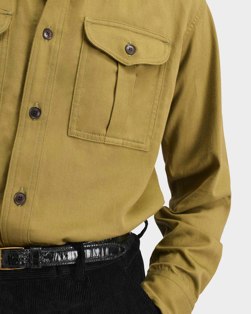 CHEMISE BOY SCOUT EN SERGÉ DE COTON - KAKI - Husbands Paris - 6