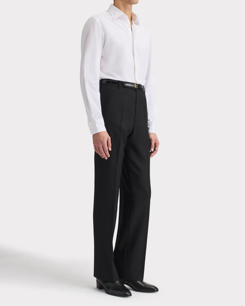 CHEMISE COL CLASSIQUE EN COTON POPELINE - BLANCHE - Husbands Paris - 3