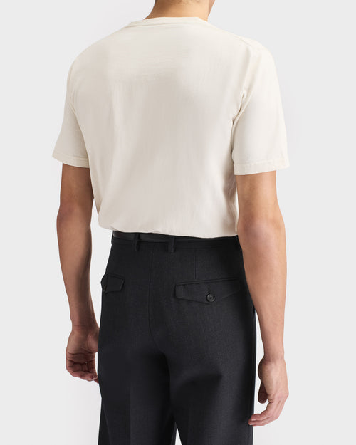 T-SHIRT GRAPHIQUE EN JERSEY DE COTON - BLANC CASSÉ ET ROUGE - Husbands Paris - 3