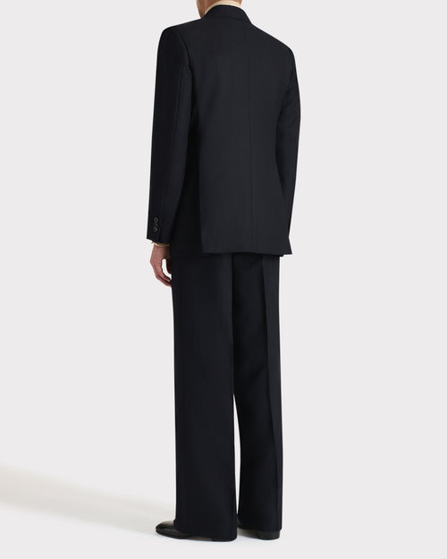 DOUBLE-BREASTED SUIT IN WORSTED WOOL – NAVY - Husbands Paris - 3