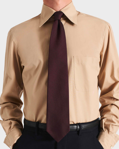 CRAVATE EN SOIE SABLE - BORDEAUX - Husbands Paris - 3