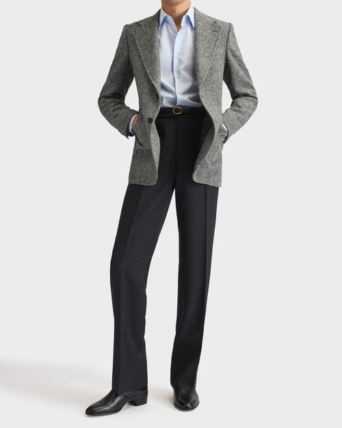 CHEMISE COL CLASSIQUE EN COTON POPELINE - BLEU CIEL - Husbands Paris - 7