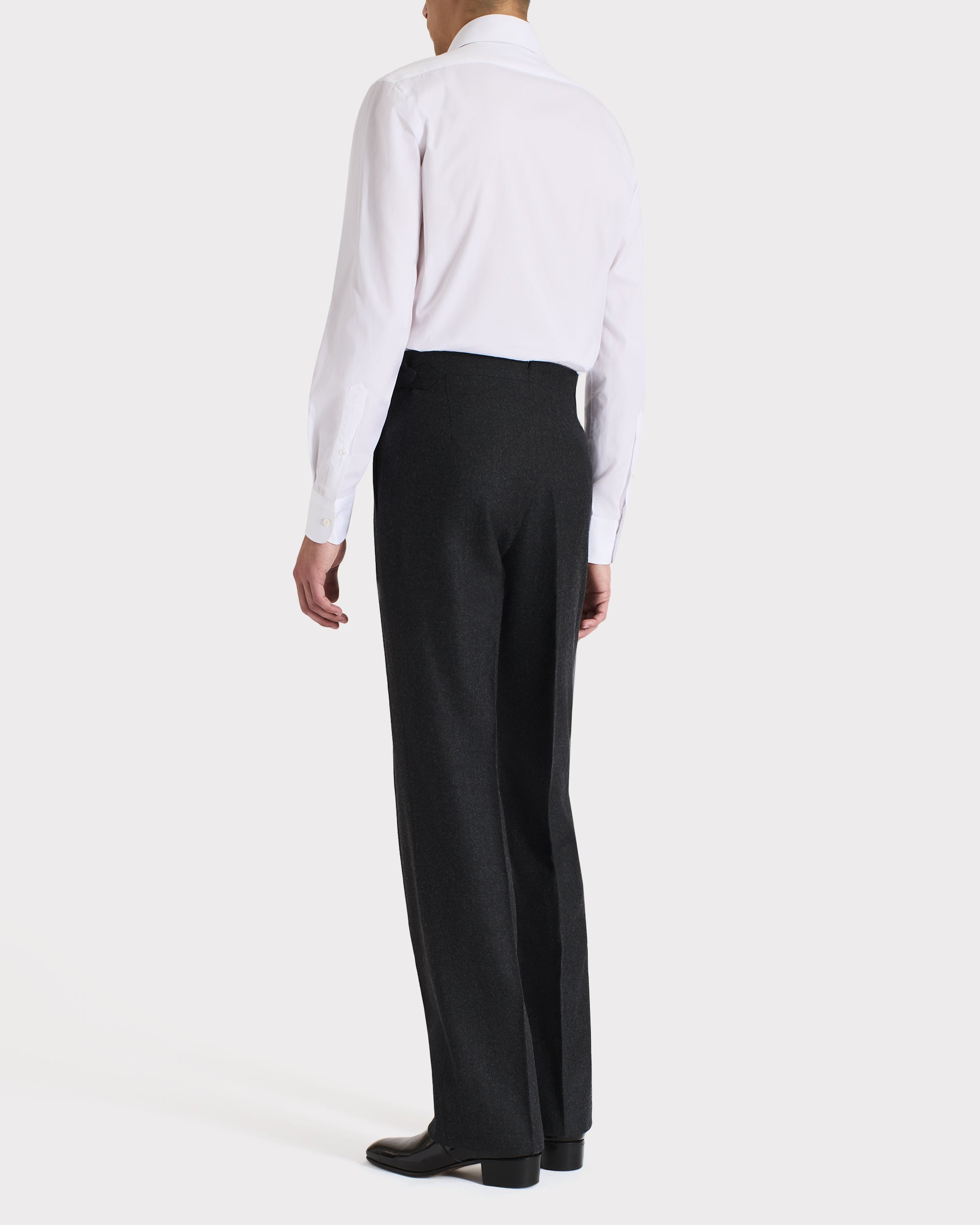 COTTON POPLIN WIDE NECK SHIRT - WHITE | Husbands Paris
