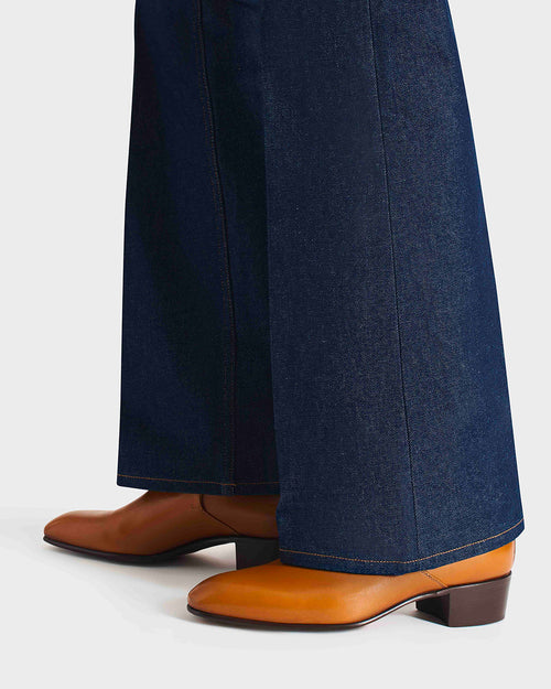 BOTTINES JODHPUR EN CUIR DE VEAU BOX - DORÉ - Husbands Paris - 3