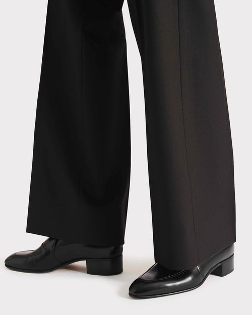 MOCASSINS EN CUIR D’AGNEAU ANALINE - NOIR - Husbands Paris - 3