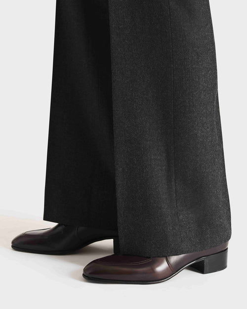 MOCASSINS EN CUIR D’AGNEAU ANILINE - MARRON FONCÉ - Husbands Paris - 3