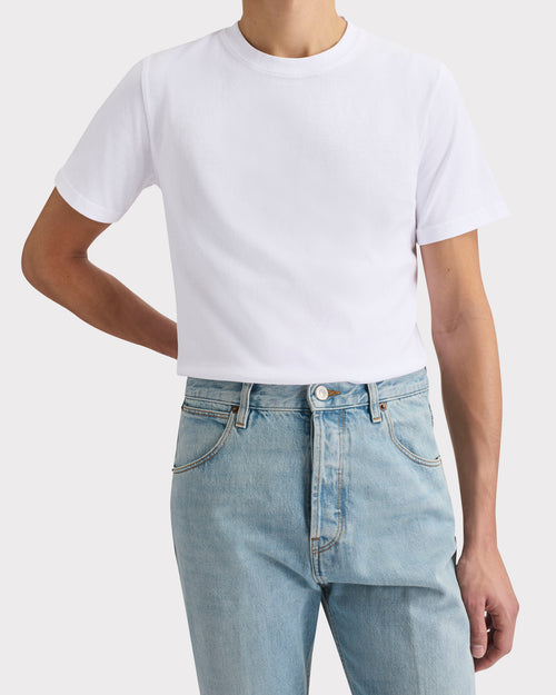 T-SHIRT EN JERSEY DE COTON - BLANC - Husbands Paris - 1