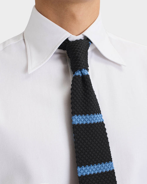 CHEMISE COL LARGE EN COTON ROYAL OXFORD - BLANCHE - Husbands Paris - 2