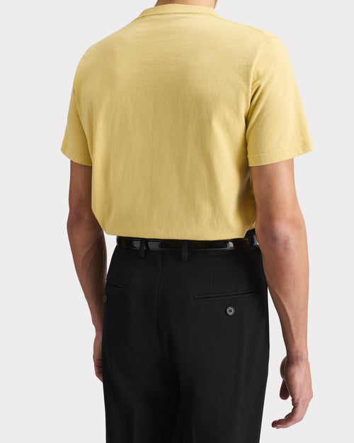 T-SHIRT GRAPHIQUE EN JERSEY DE COTON - JAUNE ACIDE ET NOIR CASSÉ - Husbands Paris - 3