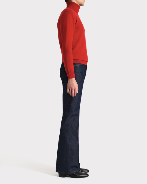 TURTLENECK SWEATER IN CASHMERE – RED - Husbands Paris - 3