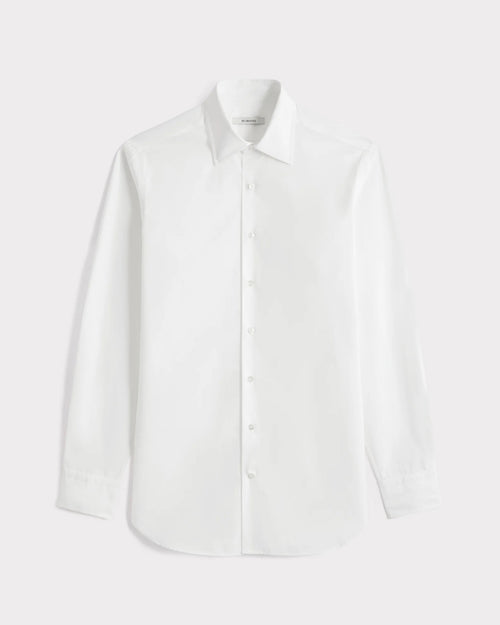 CHEMISE COL CLASSIQUE EN POPELINE DE COTON - BLANCHE - Husbands Paris - 1