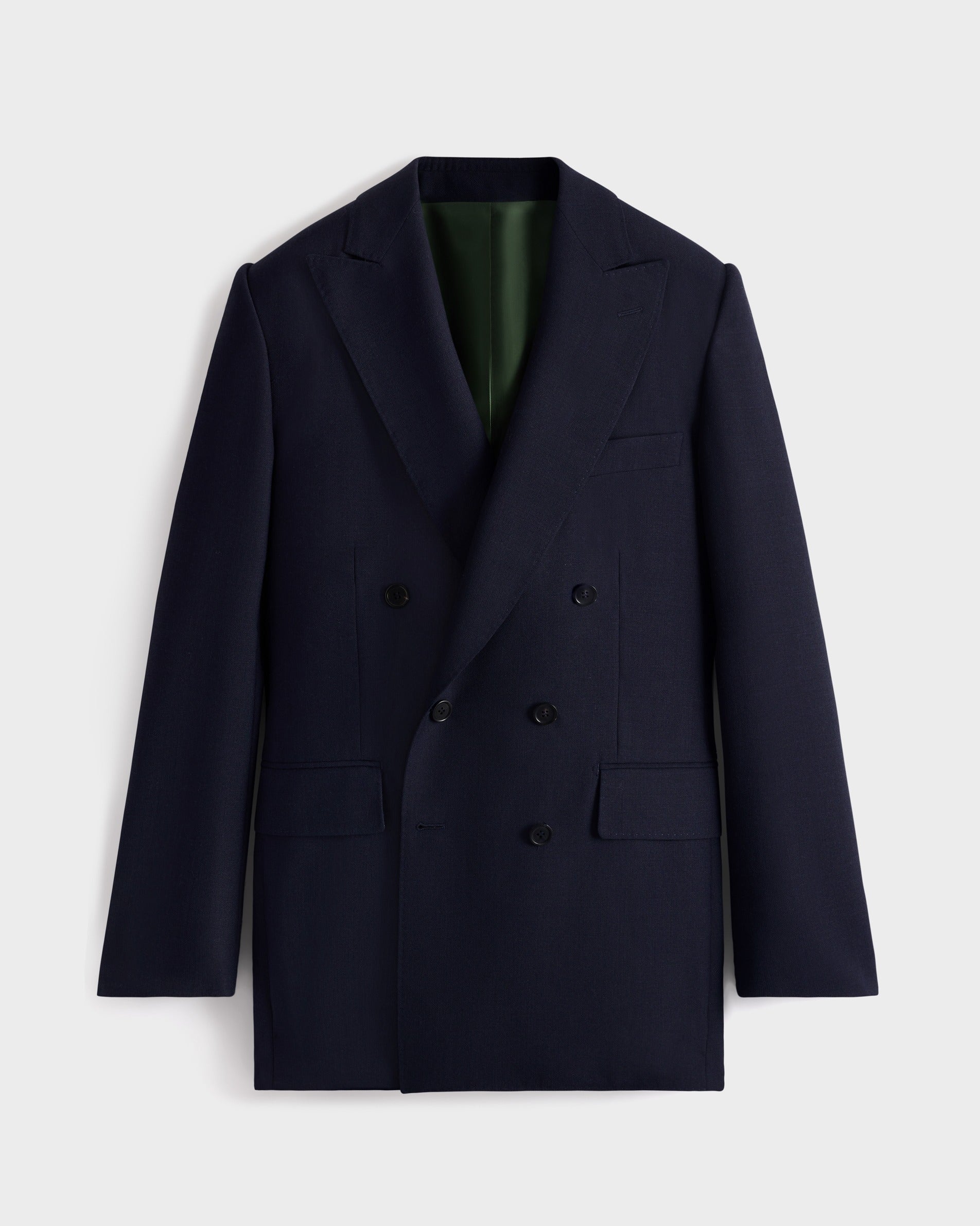 SINGLE-BREASTED HOPSACK SUIT - MIDNIGHT BLUE | Husbands Paris