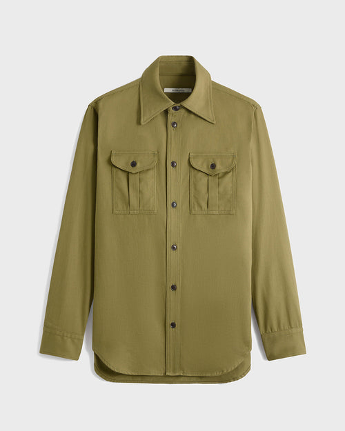 CHEMISE BOY SCOUT EN SERGÉ DE COTON - KAKI - Husbands Paris - 1