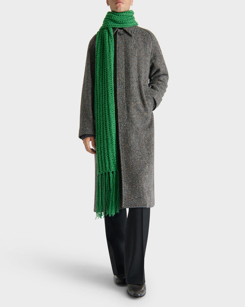 KNIT SCARF IN SUPERFINE LAMBSWOOL - APPLE GREEN - Husbands - 1