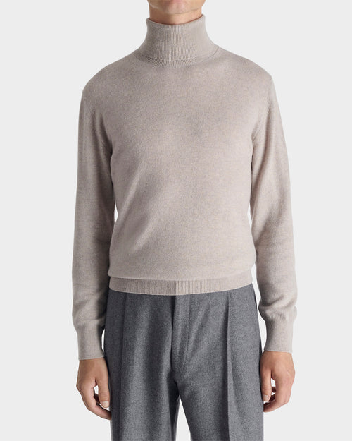 TURTLENECK SWEATER IN CASHMERE - DOVE GREY - Husbands Paris - 1