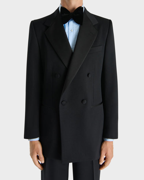 NŒUD PAPILLON EN VELOURS DE SOIE ET COTON - NOIR - Husbands - 2