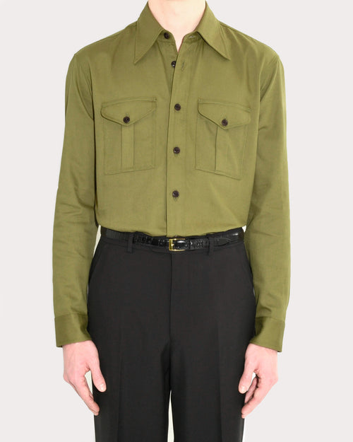 BOY SCOUT SHIRT IN WOOL TWILL - KHAKI - Husbands Paris - 2