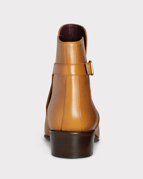 BOTTINES JODHPUR EN CUIR DE VEAU BOX - DORÉ - Husbands Paris - 2