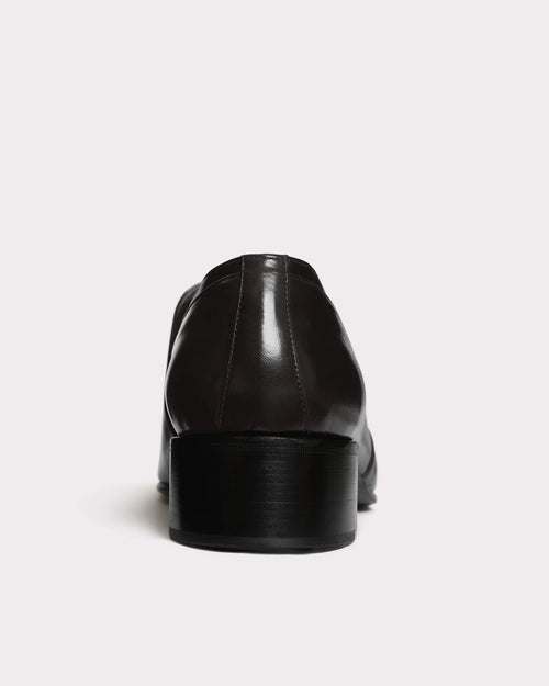 MOCASSINS EN CUIR D’AGNEAU ANALINE - NOIR - Husbands Paris - 2