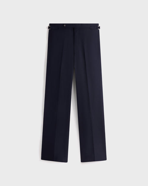 SINGLE-BREASTED SUIT IN WOOL HOPSACK - MIDNIGHT BLUE - Husbands Paris - 2