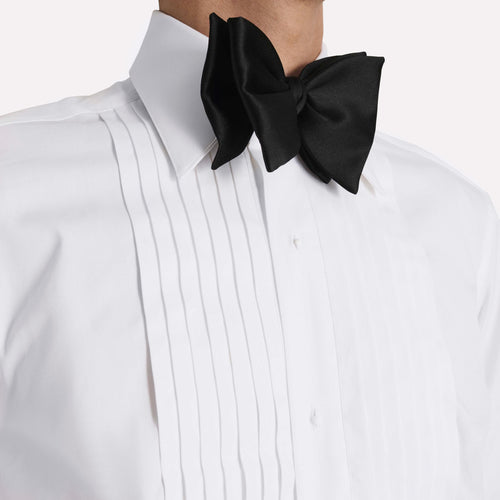 BOW TIE IN SILK SATIN - BLACK - Husbands Paris - 2