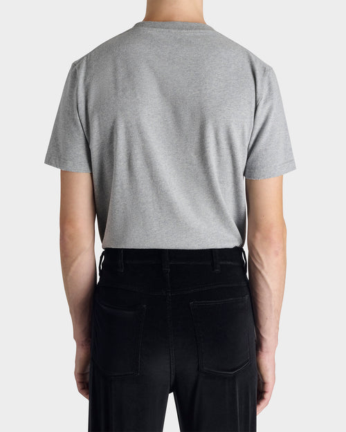 T-SHIRT GRAPHIQUE EN JERSEY DE COTON - GRIS CHINÉ - Husbands Paris - 3
