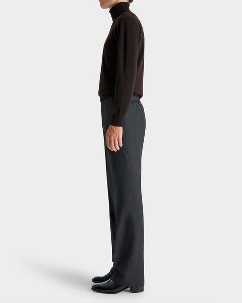 TURTLENECK SWEATER IN CASHMERE - DARK CHOCOLATE - Husbands Paris - 3
