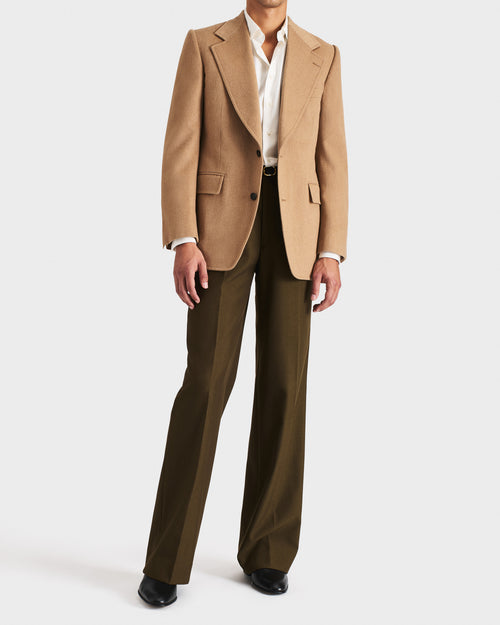 VESTE DROITE EN POIL DE CHAMEAU SUPERFIN - CAMEL - Husbands Paris - 6