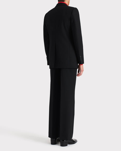 COSTUME DROIT EN 3-PLY LAINE FRESCO - NOIR - Husbands Paris - 3