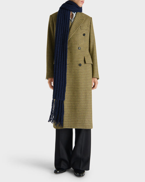 KNIT SCARF IN SUPERFINE LAMBSWOOL - NAVY - Husbands - 4