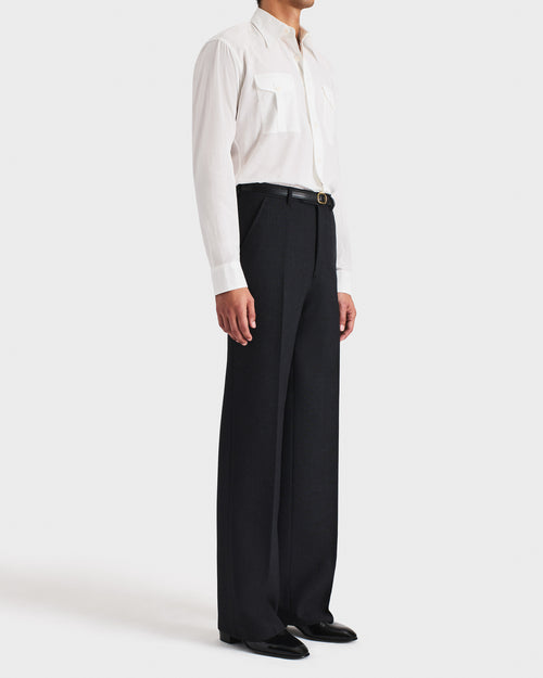 BOY SCOUT SHIRT IN COTTON POPLIN - OFF WHITE - Husbands Paris - 3