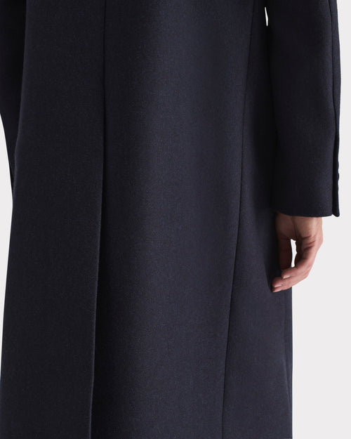 MANTEAU CROISÉ EN SERGÉ - BLEU MARINE - Husbands Paris - 5