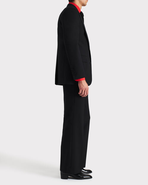 COSTUME DROIT EN 3-PLY LAINE FRESCO - NOIR - Husbands Paris - 5