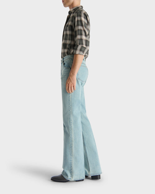 CLASSIC COLLAR SHIRT IN COTTON TWILL - MILITARY PLAID - Husbands - 6