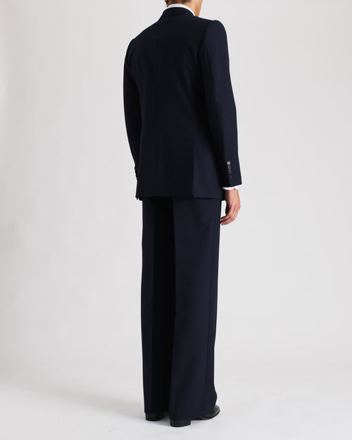 COSTUME CROISÉ EN FRESCO DE LAINE - BLEU MARINE - Husbands Paris - 5