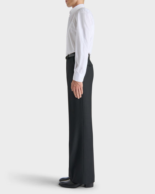 WIDE COLLAR SHIRT IN COTTON POPLIN - WHITE - Husbands - 6