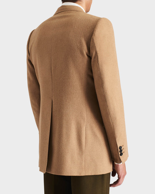 VESTE DROITE EN POIL DE CHAMEAU SUPERFIN - CAMEL - Husbands Paris - 5